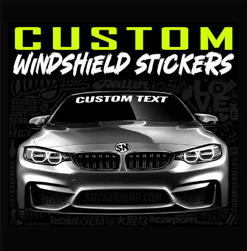 Bulk Custom Windshield Stickers Window Banners Car Truck Decals