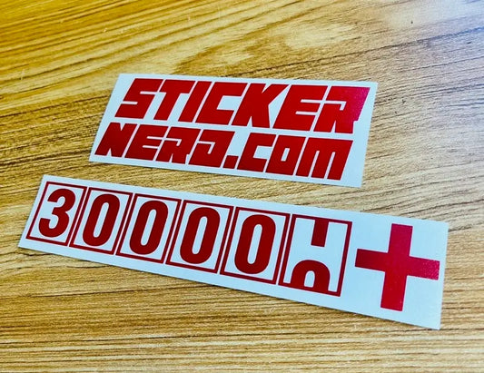 300000 + Sticker - Funny Car Window Decal