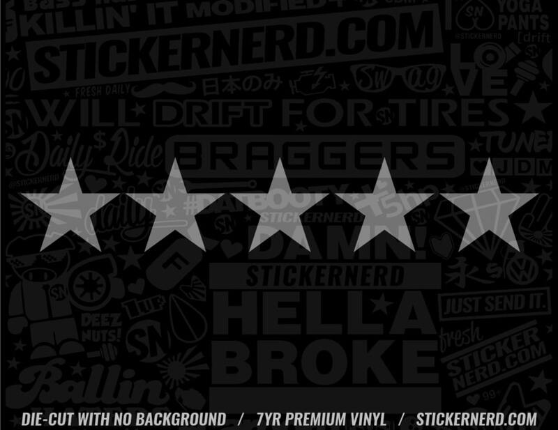 5 Star Wanted Sticker Decal - StickerNerd.com