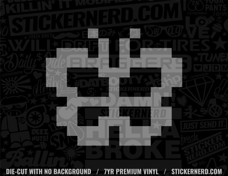 8-Bit Butterfly Sticker