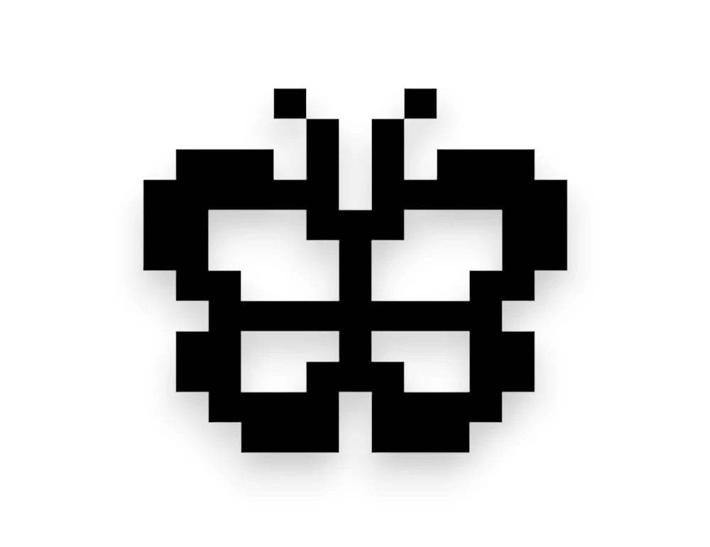 8-Bit Butterfly Sticker