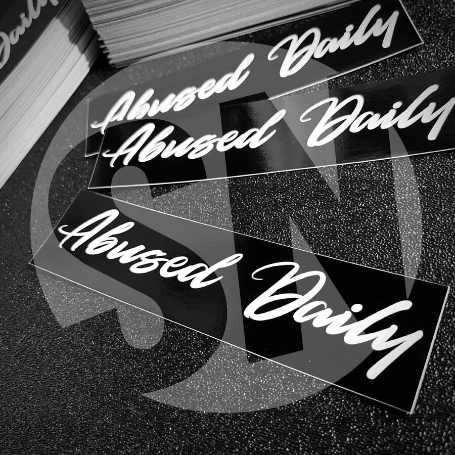 Abused Daily Sticker - Decal - STICKERNERD.COM