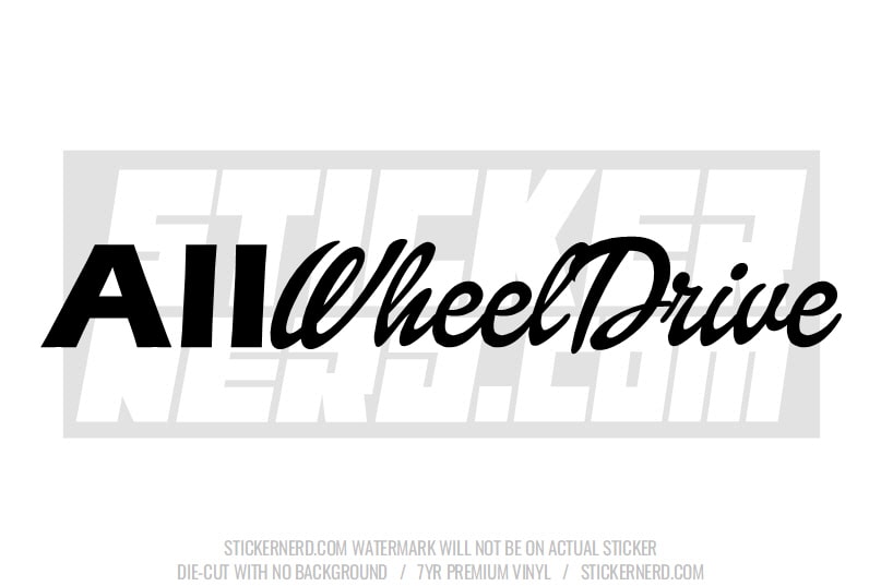 All Wheel Drive Windshield Sticker - Decal - STICKERNERD.COM