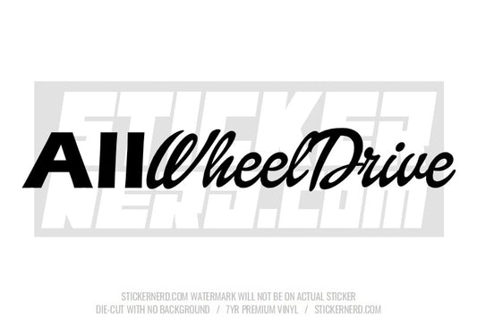 All Wheel Drive Windshield Sticker - Decal - STICKERNERD.COM