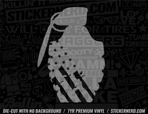 America Flag Grenade Sticker - Decal - STICKERNERD.COM