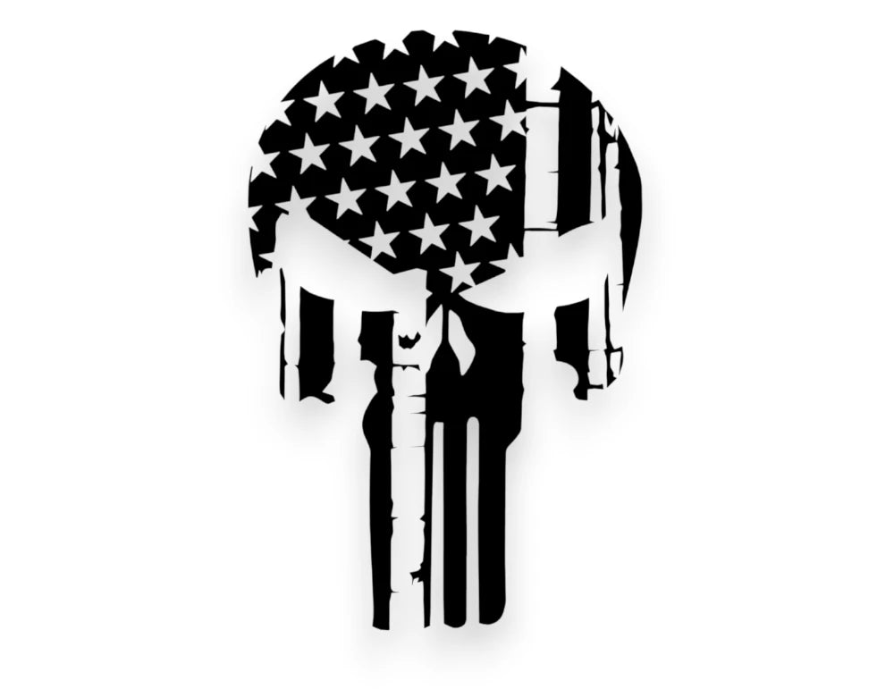 America Flag Skull Sticker - Decal - STICKERNERD.COM