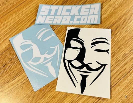Anonymous Mask Sticker - Window Decal - STICKERNERD.COM