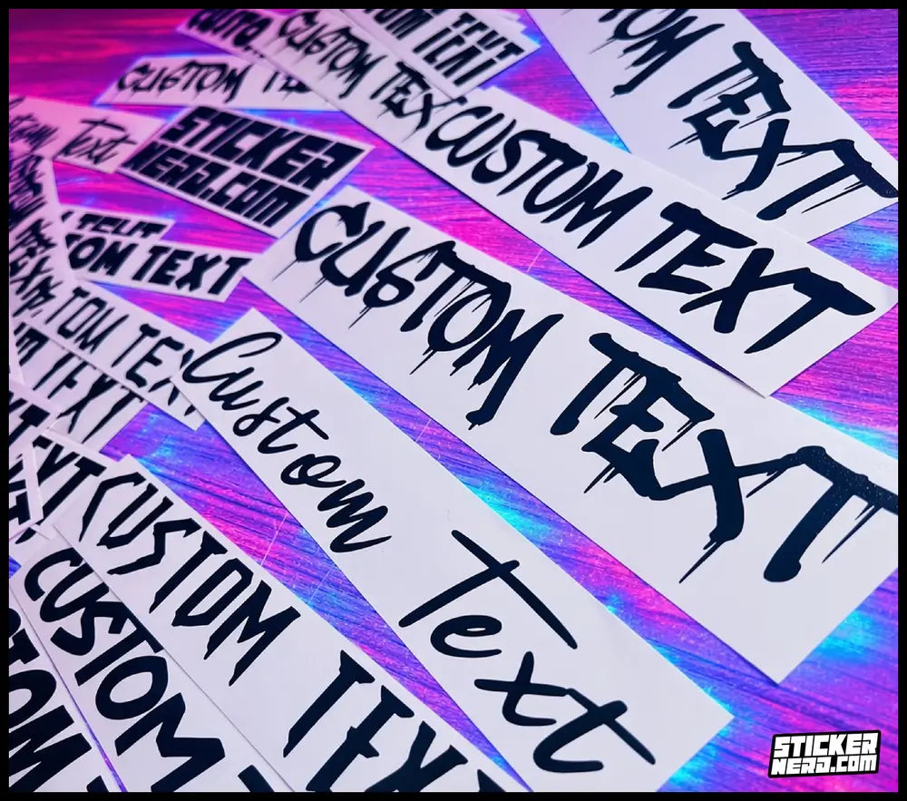 Auto Vinyl Stickers - Custom Window Decals