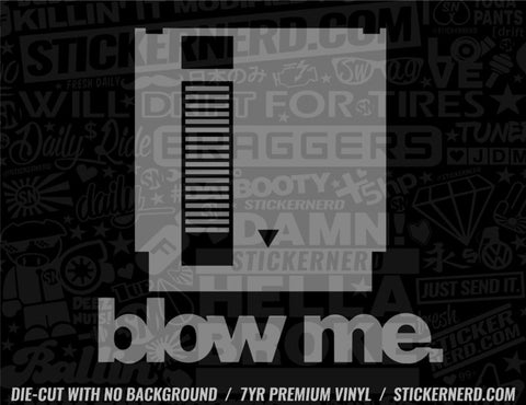 Blow Me Video Game Sticker - Window Decal - STICKERNERD.COM