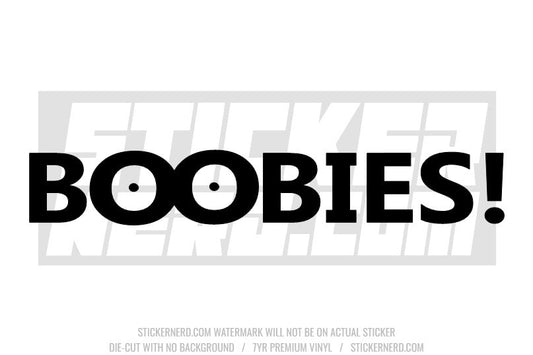 Boobies Windshield Sticker - Window Decal - STICKERNERD.COM