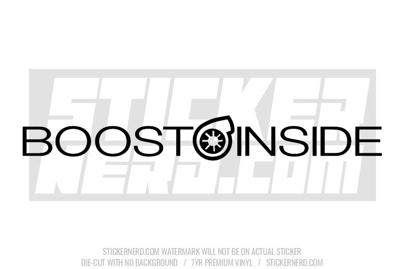Boost Inside Turbo Windshield Sticker - Window Decal - STICKERNERD.COM