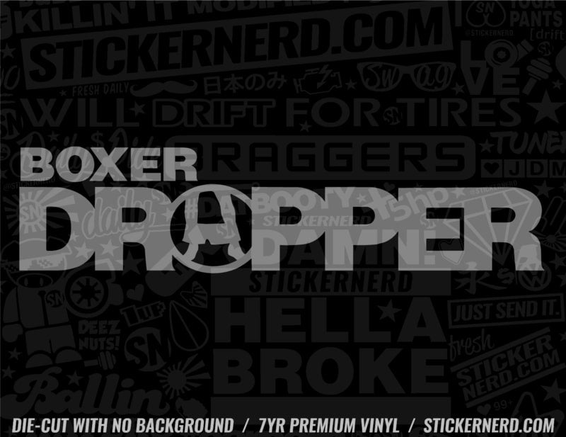Boxer Dropper Sticker - Decal - STICKERNERD.COM