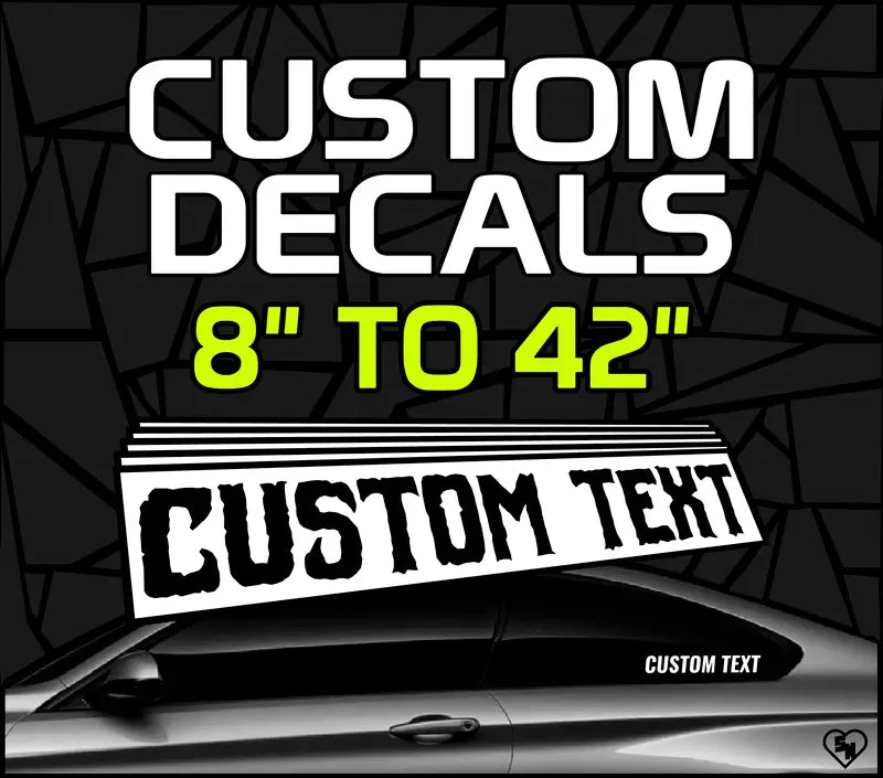 Custom Decals - Custom Vinyl Car Lettering Stickers - Window Decals - Custom Boat Stickers