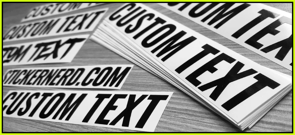 Custom Text Stickers - Custom Window Decals - StickerNerd.com