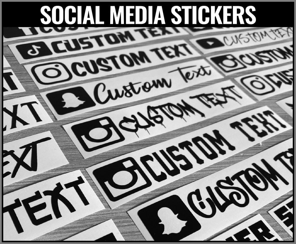 Custom Social Media Stickers