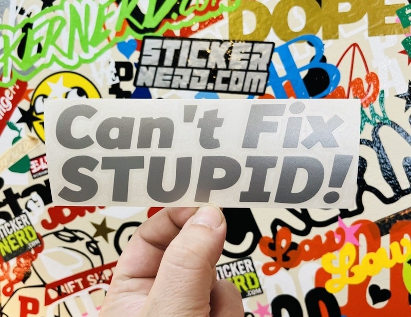 Can't Fix Stupid Decal - STICKERNERD.COM