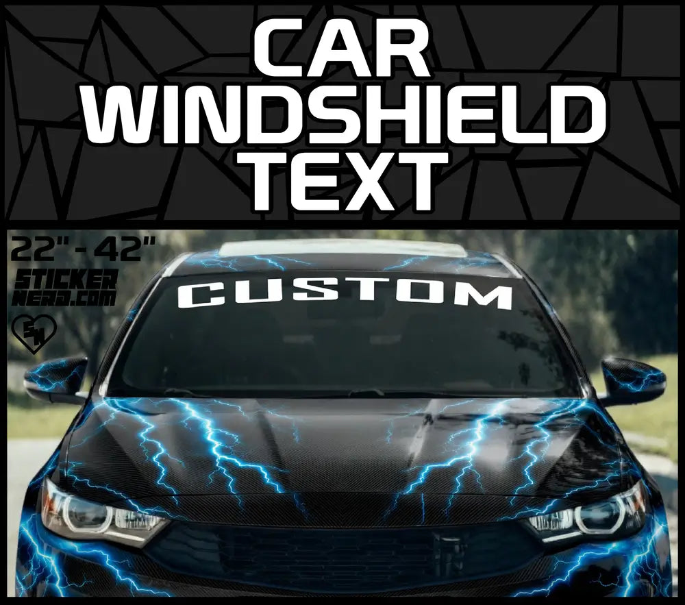 Car Windshield Text Stickers - Custom Banners And Decals