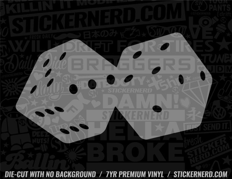 Casino Dice Sticker - Window Decal - STICKERNERD.COM