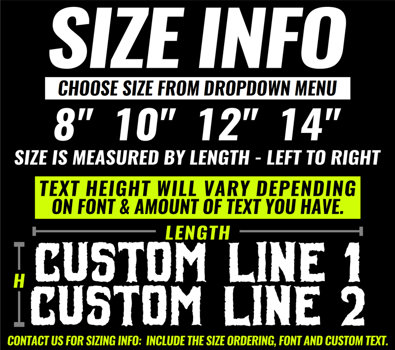 Custom 2 Line Text Stickers - Decal - STICKERNERD.COM