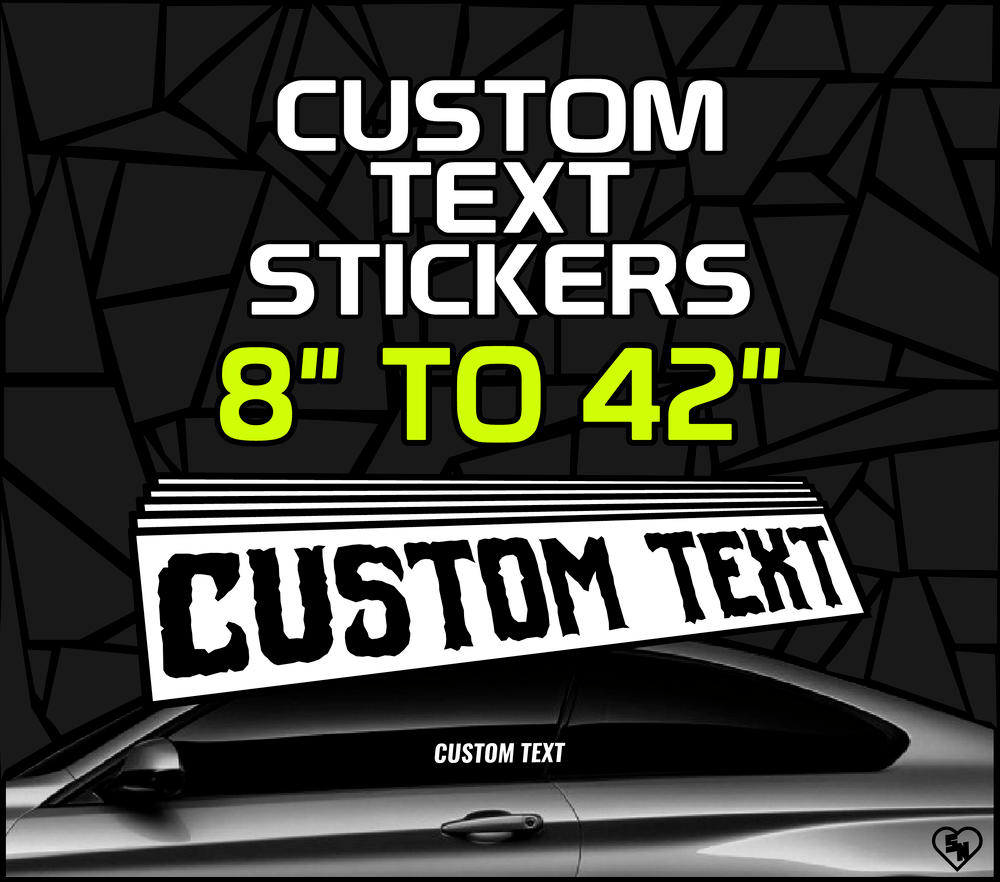 Custom Text Stickers - Decal - STICKERNERD.COM