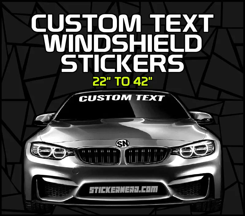 Custom Text Windshield Stickers - Design Custom Window Banners And Decals Online