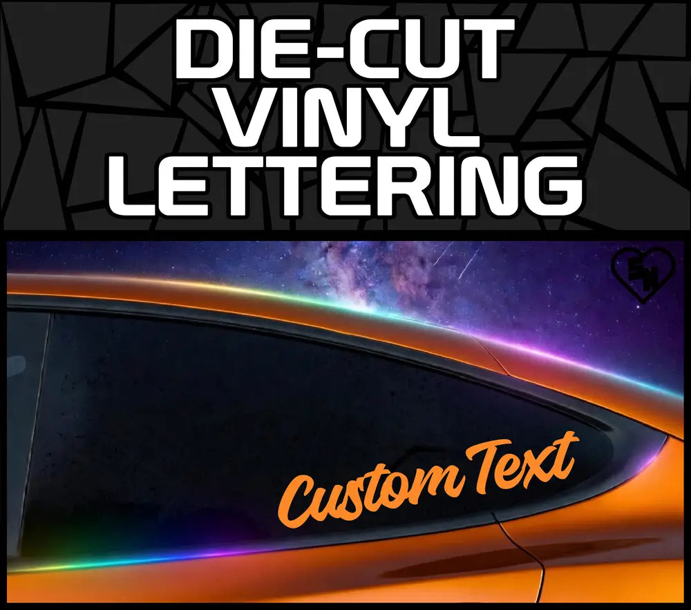 Die-Cut Vinyl Lettering Decals - Car Window Stickers
