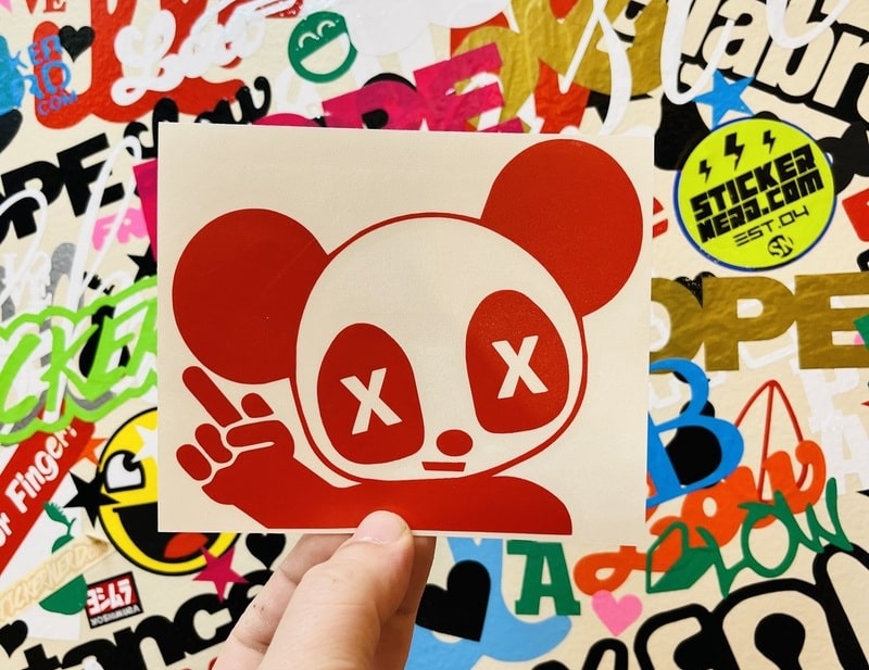 Drunk Middle Finger Panda Sticker - Window Decal - STICKERNERD.COM