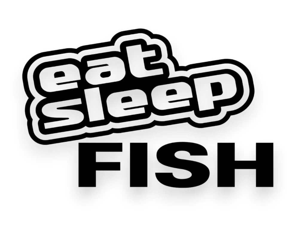 Eat Sleep Fish Sticker - Window Decal - STICKERNERD.COM