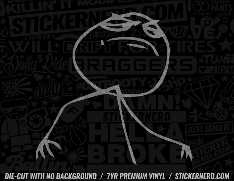 F Yeah Meme Sticker - Window Decal - STICKERNERD.COM