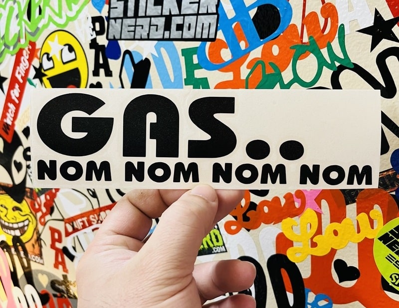 Gas Nom Nom Decal - STICKERNERD.COM