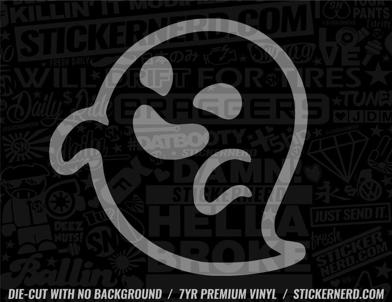 Ghost Emoji Sticker - Window Decal - STICKERNERD.COM