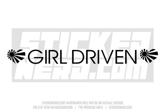 Girl Driven Heart Windshield Sticker - Window Decal - STICKERNERD.COM