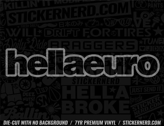 Hella Euro Sticker - Decal - STICKERNERD.COM