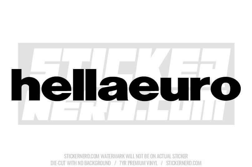 Hella Euro Windshield Sticker - Window Decal - STICKERNERD.COM