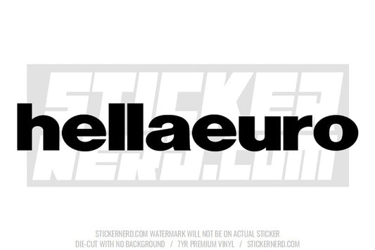 Hella Euro Windshield Sticker - Window Decal - STICKERNERD.COM