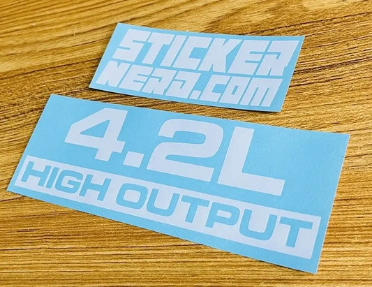 4.2L High Output Decal - Truck Window Sticker - STICKERNERD