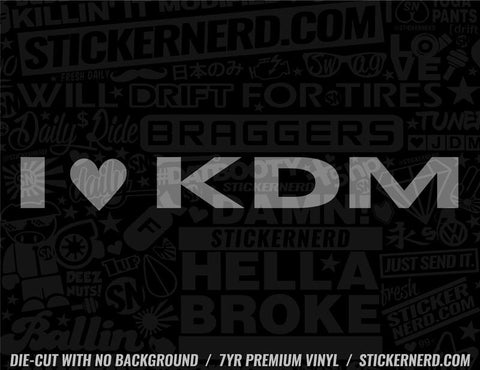 I Heart KDM Sticker - Window Decal - STICKERNERD.COM