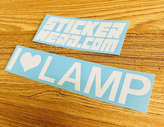I Love Lamp Window Decal - STICKERNERD