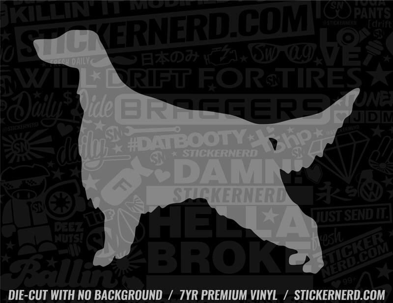 Irish Setter Dog Sticker - Window Decal - STICKERNERD.COM