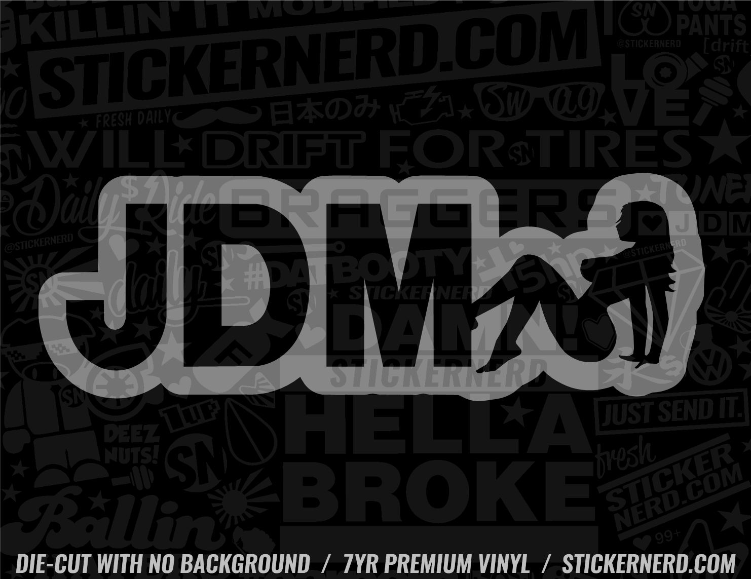 JDM Girl Sticker - Window Decal - STICKERNERD.COM