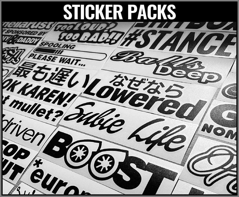 JDM WINDOW STICKER PACKS - FUNNY CAR STICKERS