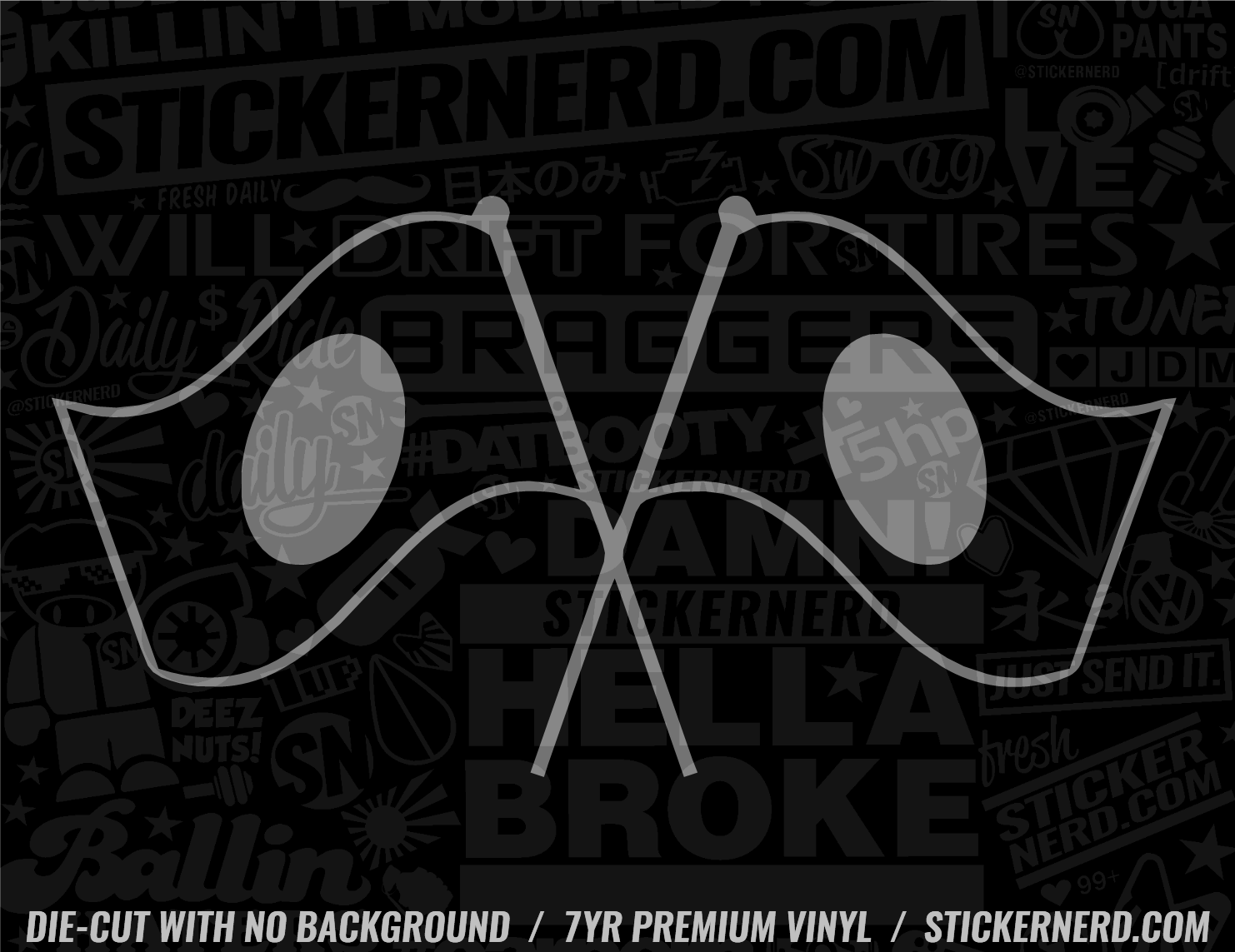 Japan Flags Sticker - Window Decal - STICKERNERD.COM