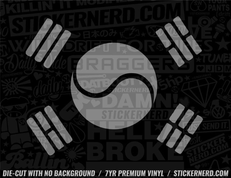 Korean KDM Flag Sticker - Decal - STICKERNERD.COM
