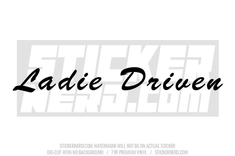 Lady Driver Windshield Sticker