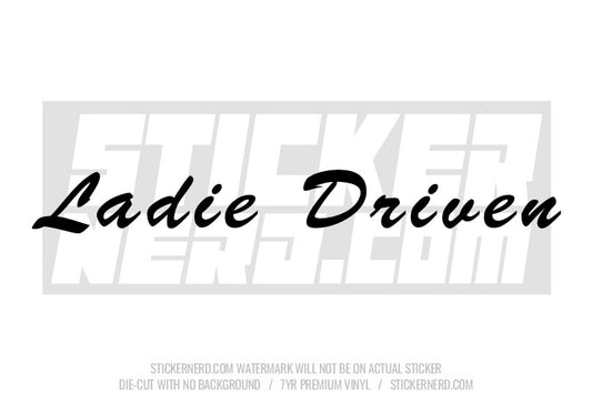 Lady Driver Windshield Sticker