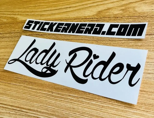 Lady Rider Sticker - Window Decal - STICKERNERD.COM