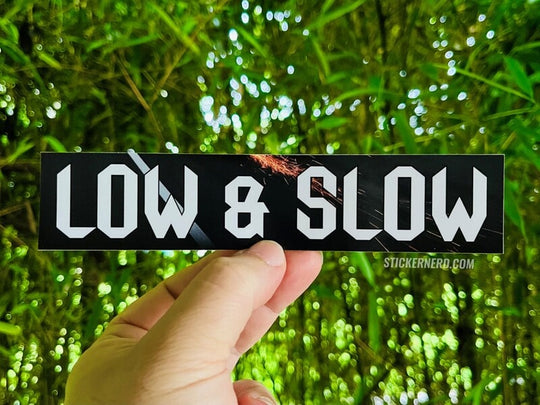 Low And Slow Printed Sticker - STICKERNERD.COM