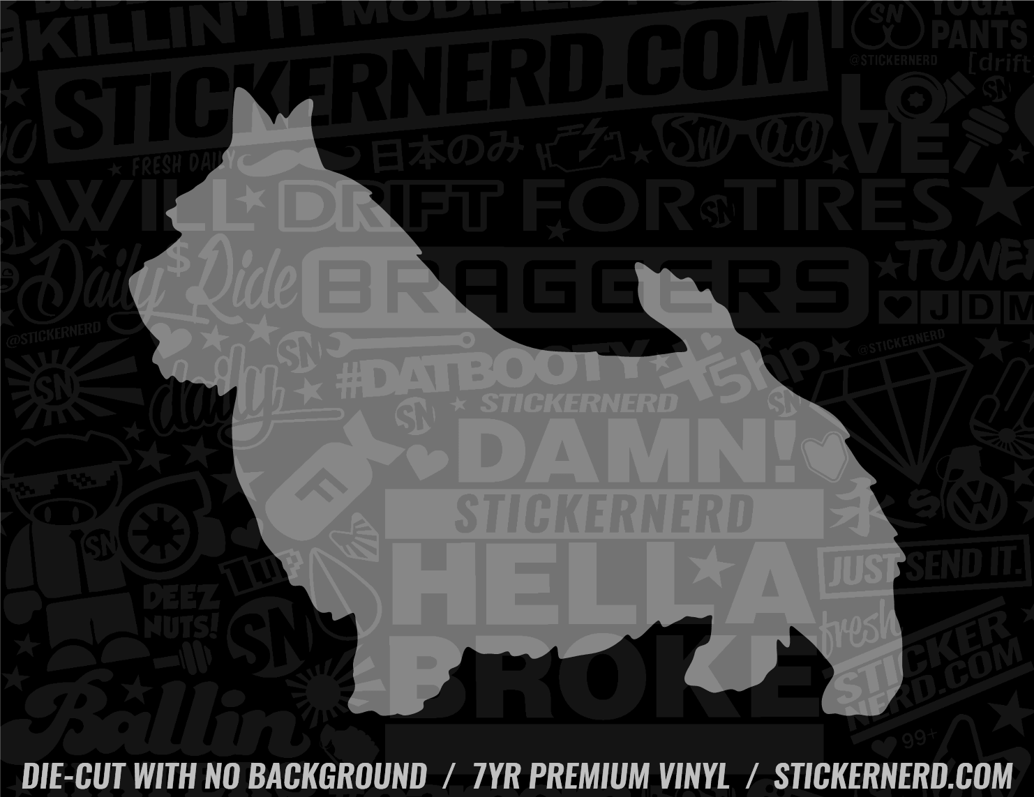 Norwich Terrier Dog Sticker - Window Decal - STICKERNERD.COM