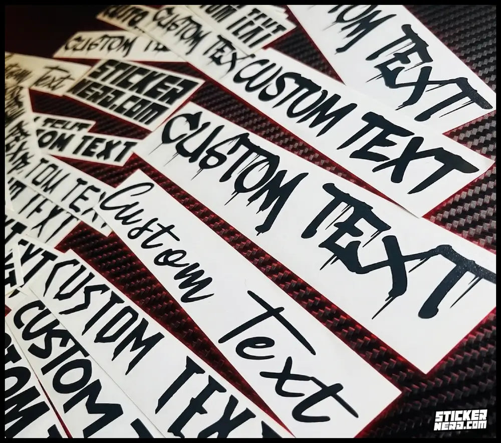 Custom Permanent Decals - Vinyl Transfer Stickers