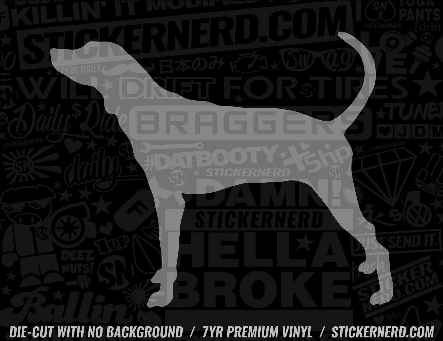 Plott Dog Sticker - Decal - STICKERNERD.COM